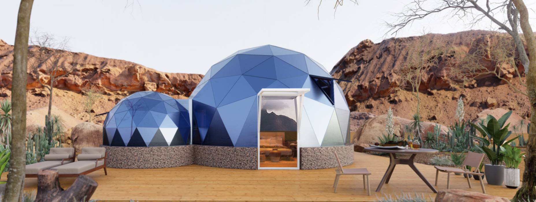 新化县球形智能光伏玻璃星空房